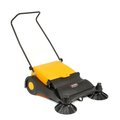 Global Industrial Industrial Push Sweeper 32 Cleaning Width Black and Yellow 442972